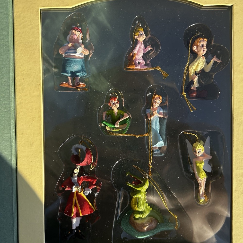 RETIRED Disney Peter Pan 8 Piece Christmas Storybook Collection Ornaments in Box - Picture 3 of 4